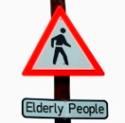 elderly people sign